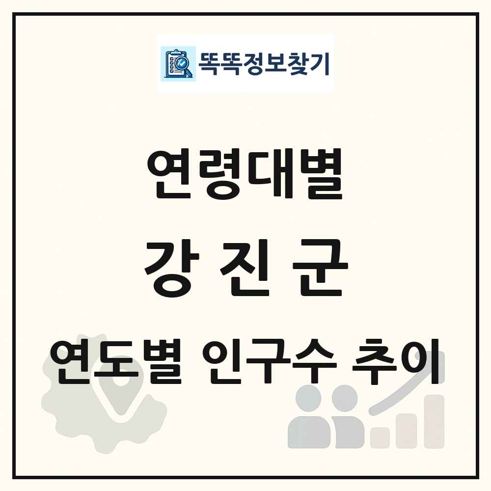 강진군 생애주기별 인구수 링크 그림